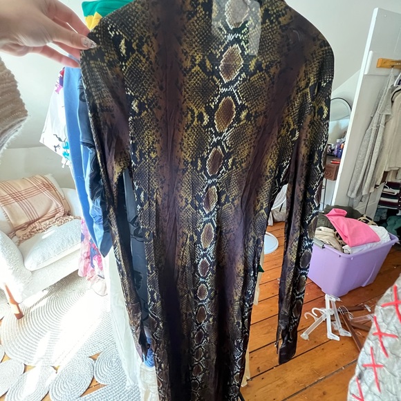 Snakeprint Medusa Frill Dress
